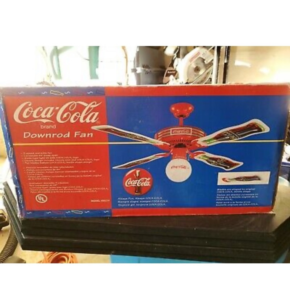 Rare Vintage Coca Cola Down Rod Fan New